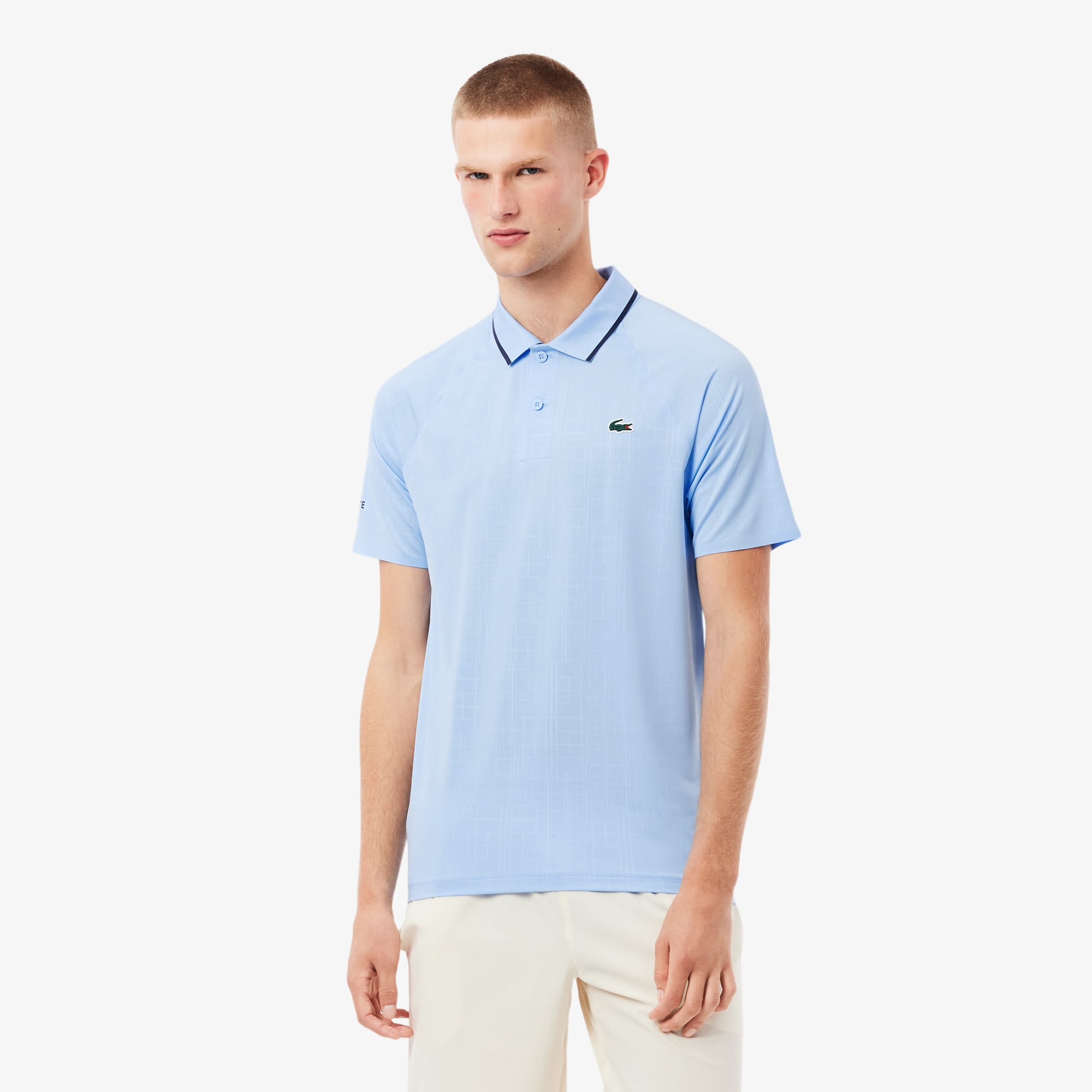 Lacoste Men's  Tennis X Novak Djokovic On Court Polo - M - 4 In Blue