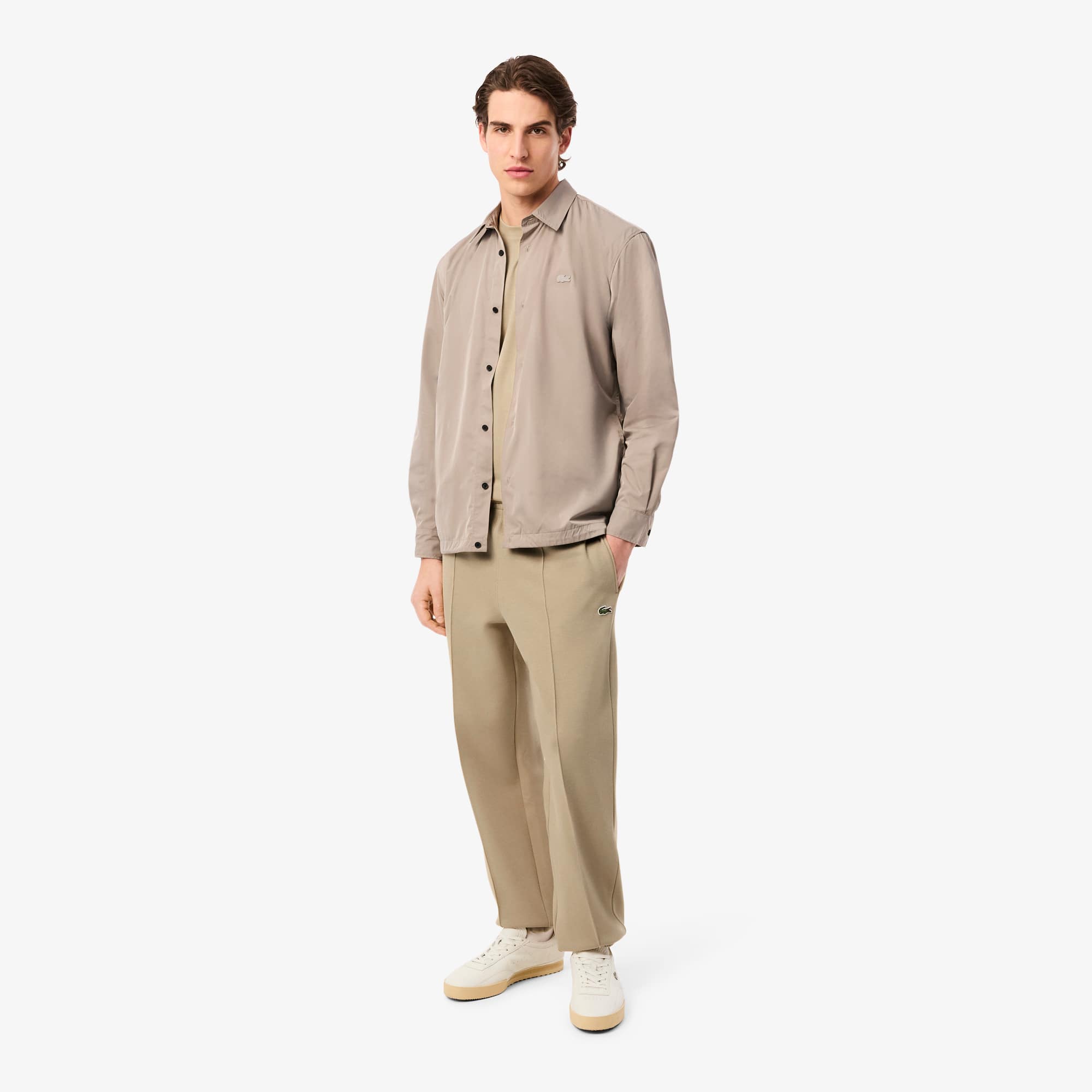 Lacoste Men's Double Face Piqué Sweatpants - S - 3 In Neutral