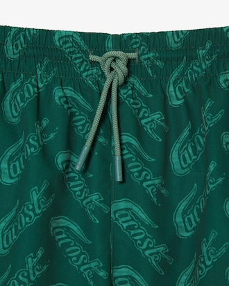 Traje de ba&ntilde;o con estampado de poli&eacute;ster reciclado de Lacoste para hombre