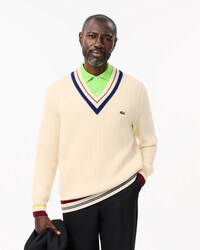 Men's Tennis Style Wool Sweater