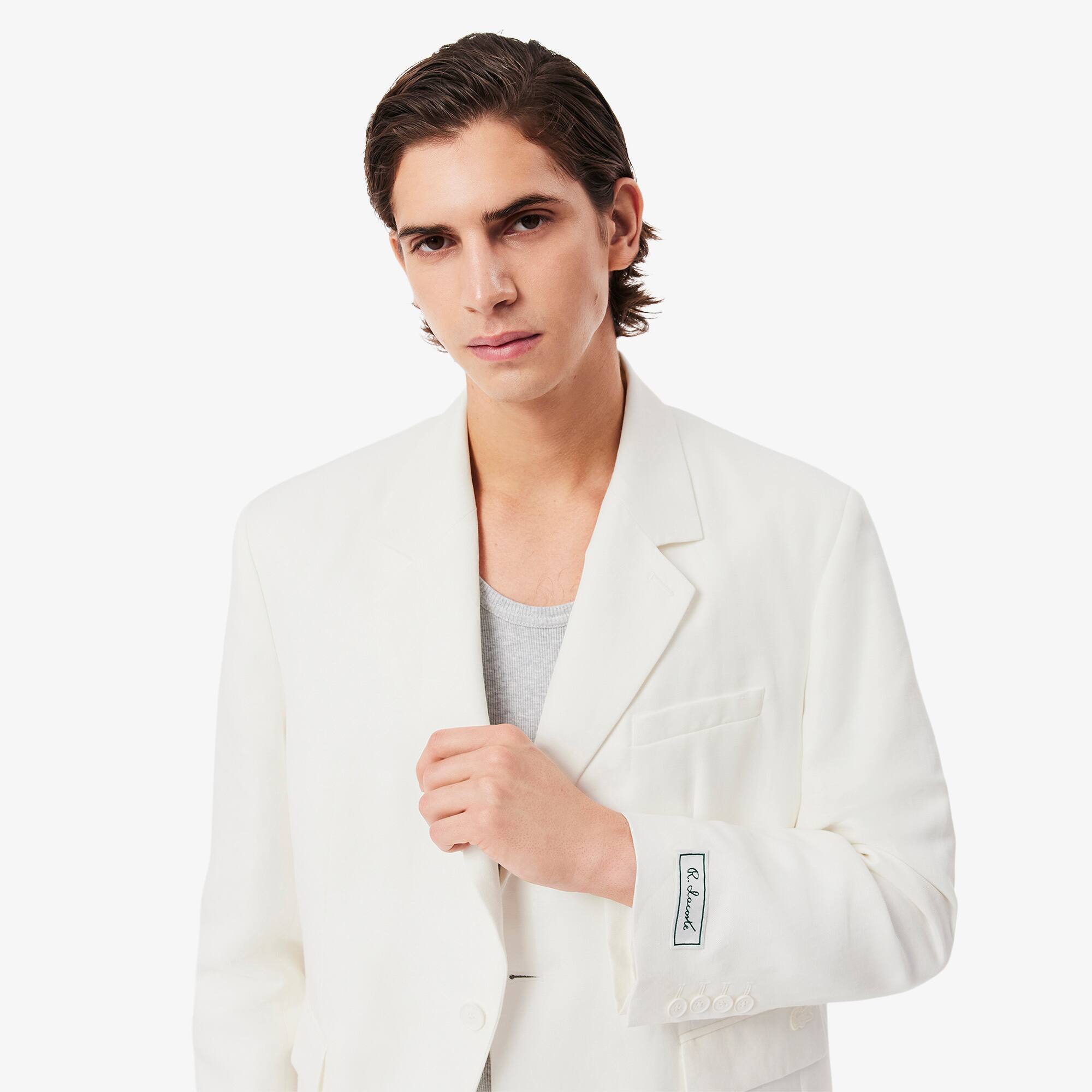 Men's Linen Blend Blazer - Jackets & Coats - New In 2026 | Lacoste