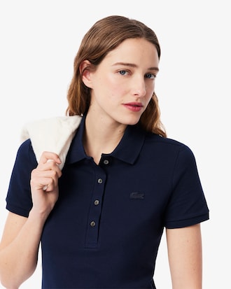 Women's Slim Fit Stretch Mini Piqué Polo Dress