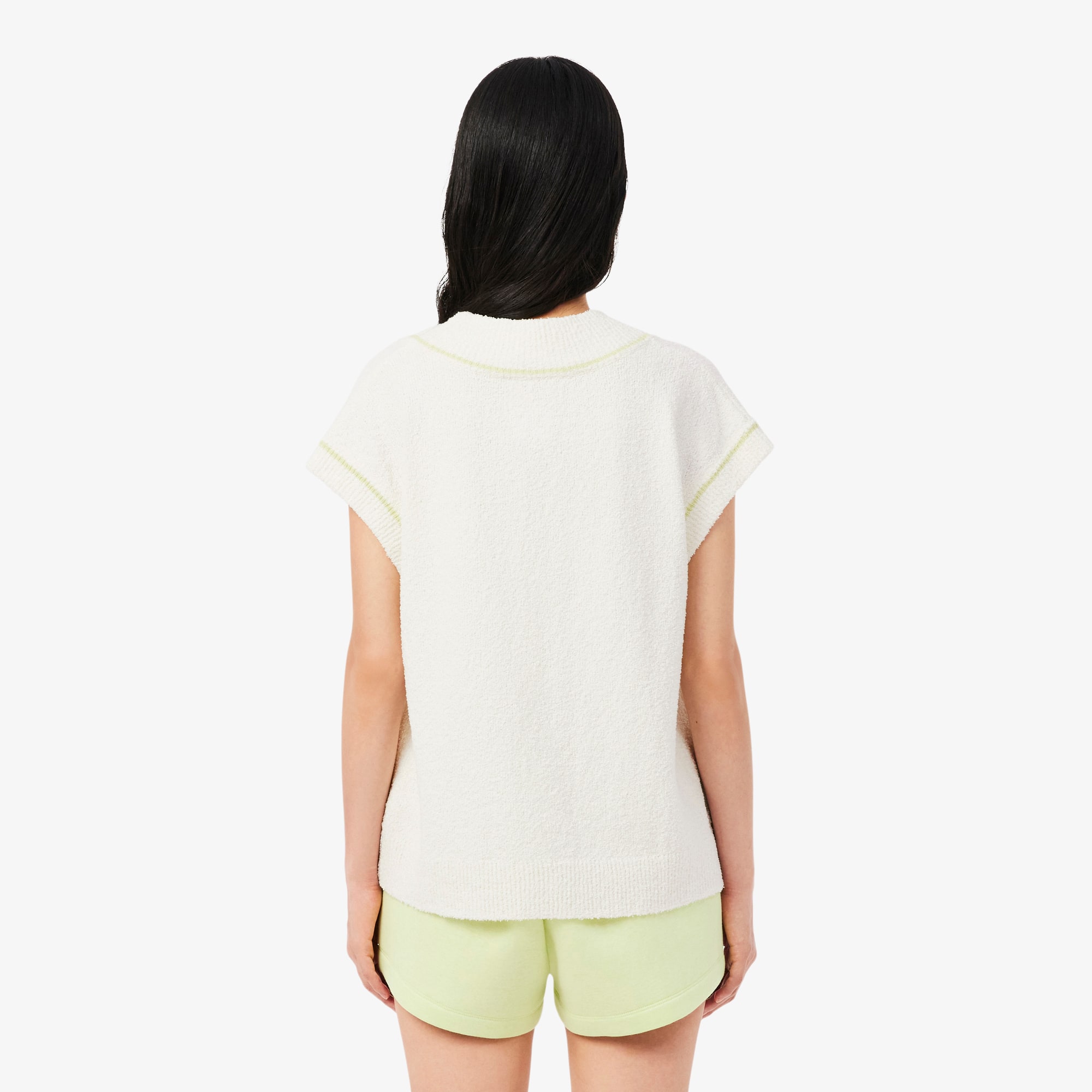 Cotton Blend V-neck Sleeveless Sweater Vest