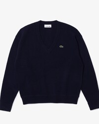 Women's Relaxed Fit Wool Moss Stitch Sweater