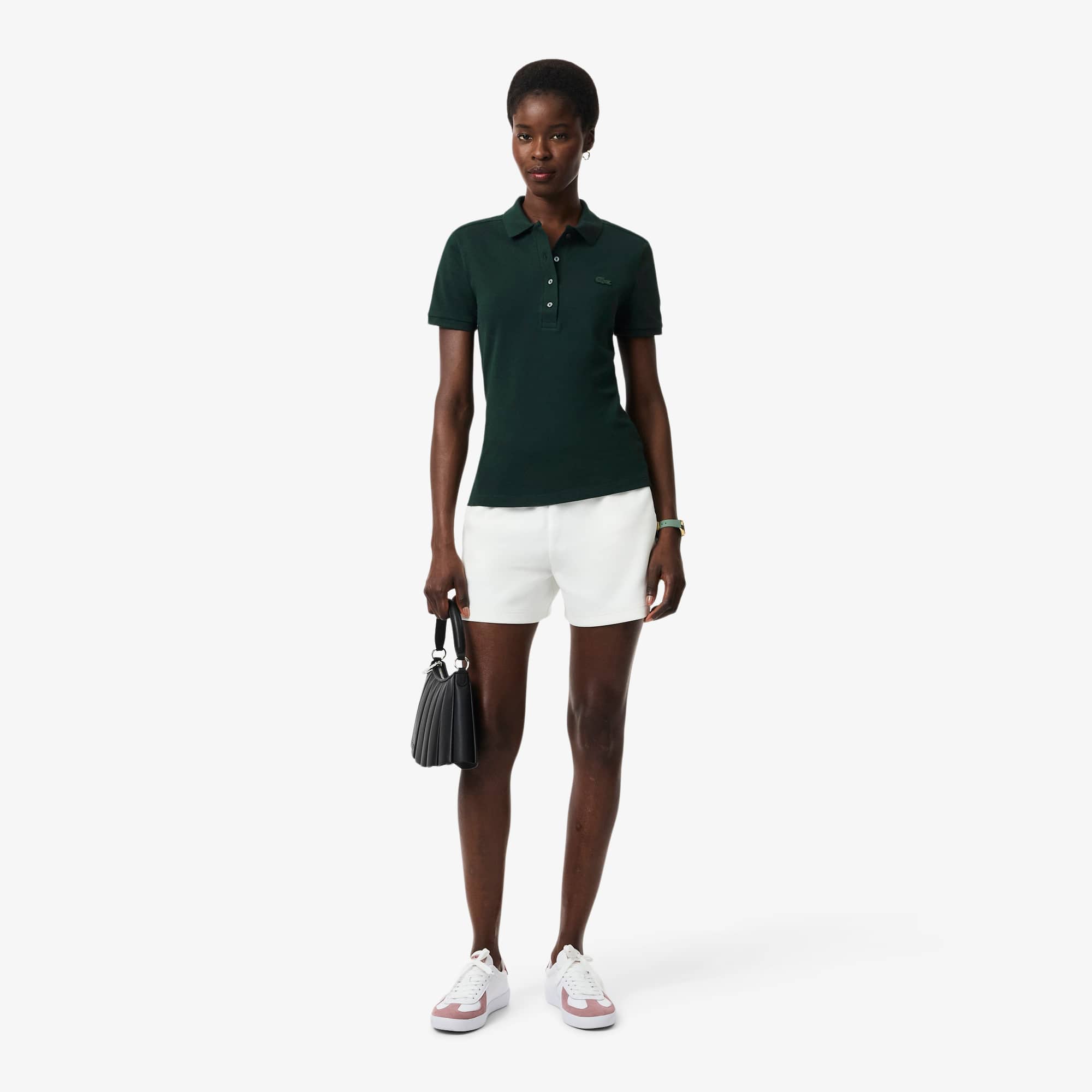 Women's L.12.D Slim Fit Stretch Mini Piqué Polo - Polo Shirts