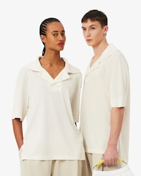 Polo oversize Piqu&eacute; soie D&eacute;fil&eacute;