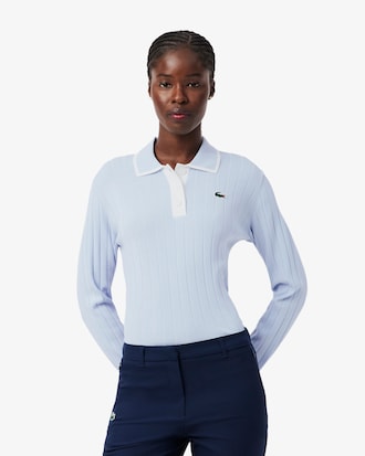Women's Polo Collar Stretch Golf Sweater