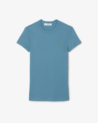 Women's Slim Fit Ribbed Cotton T-Shirt