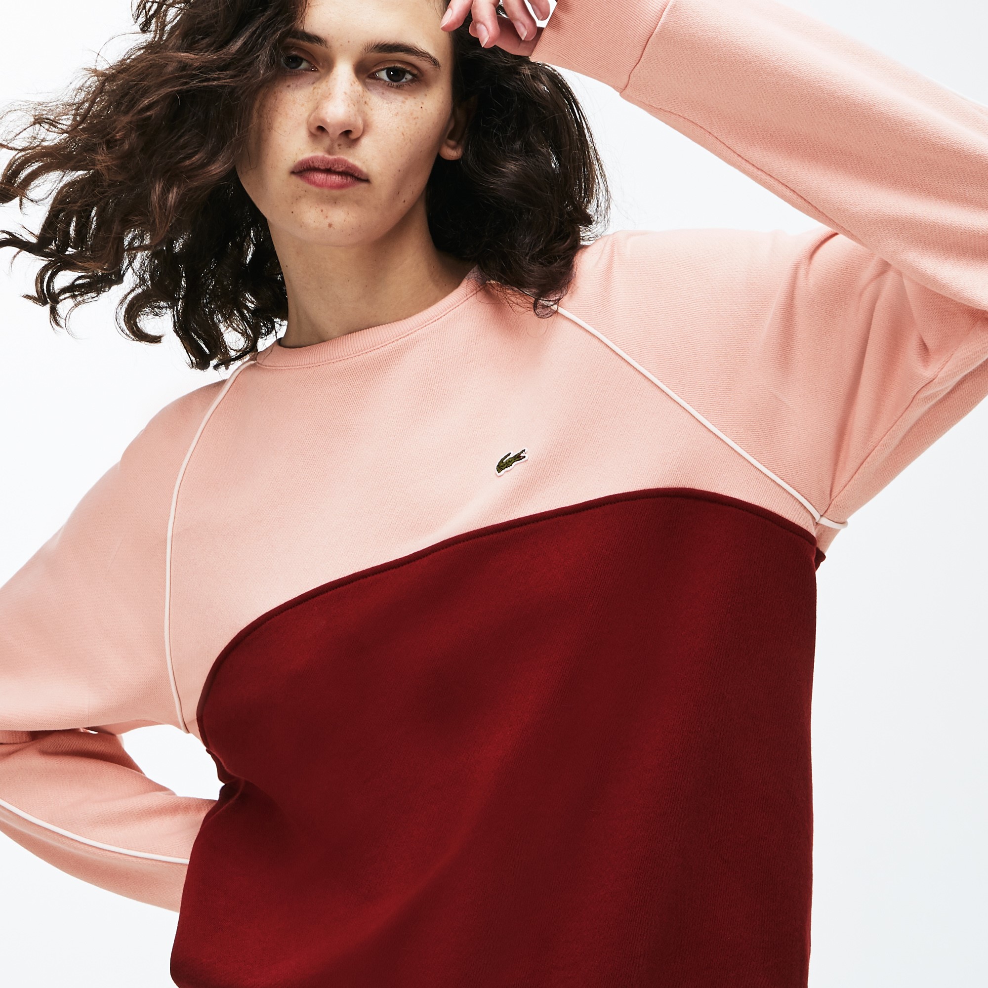 Women's Crew Neck Fleece Sweatshirt | LACOSTE Women's Crew Neck Fleece Sweatshirt | LACOSTE