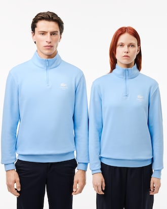 Unisex High-Neck Zip-Up Sweatshirt