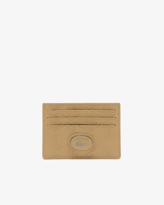 Porte-cartes avec imprim&eacute; monogramme en cuir