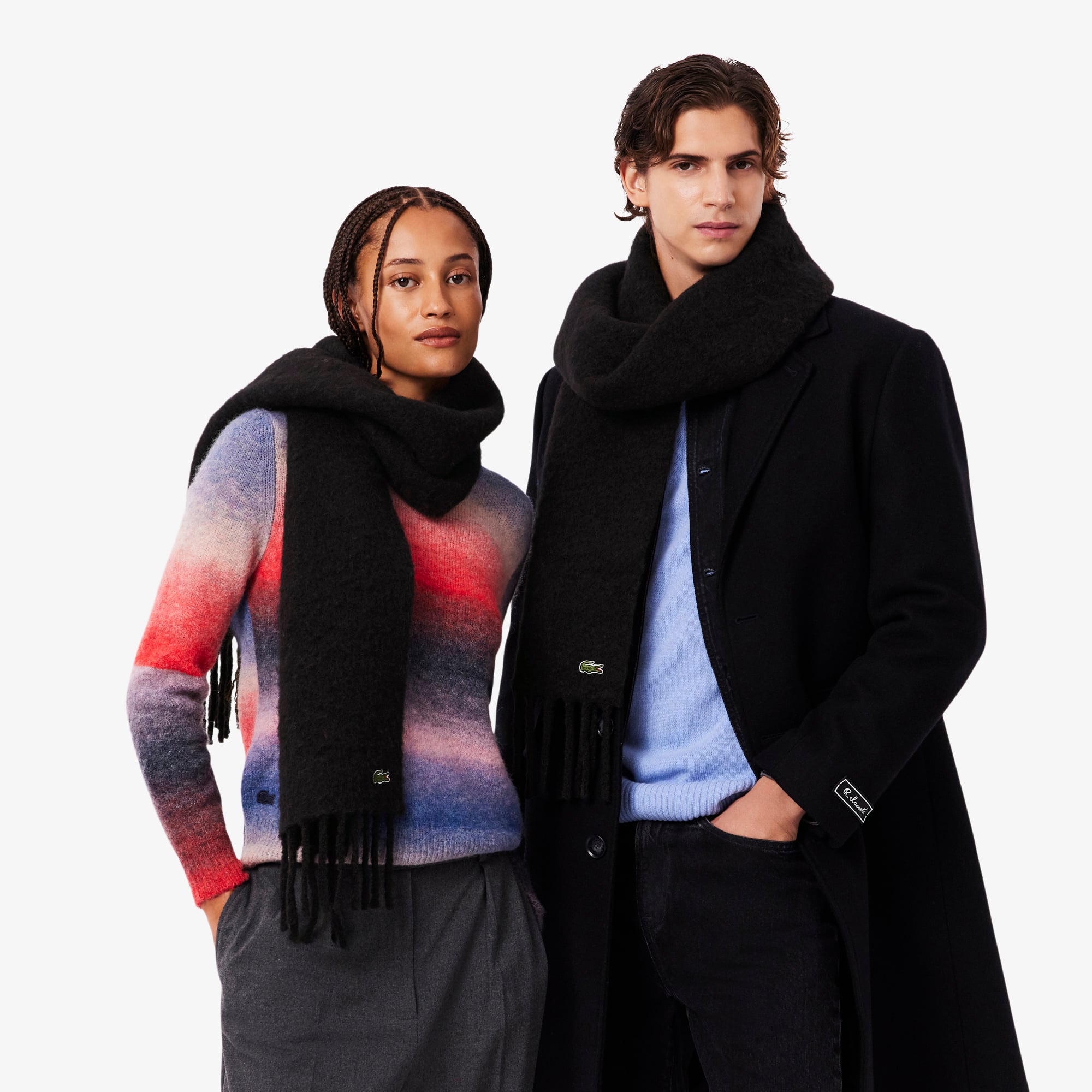 Unisex Fringed Alpaca Wool Scarf - Scarves & Gloves - New In 2026