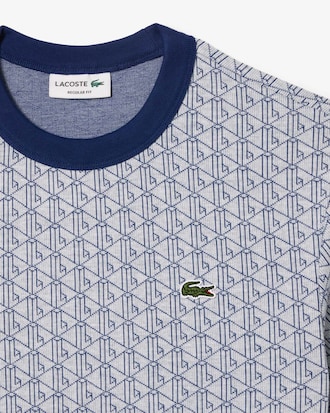 Men's Regular Fit Monogram Jacquard T-Shirt