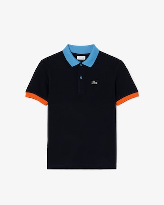 Boys' Lacoste Contrast Collar Cotton Piqu&eacute; Polo Shirt