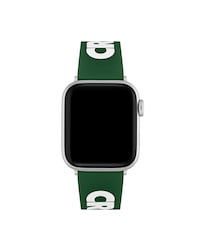 Unisex Croc Print Green Silicone Apple Watch Strap