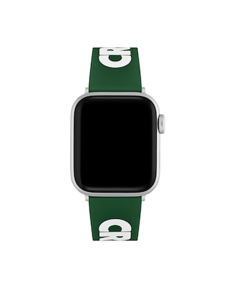 Unisex Croc Print Green Silicone Apple Watch Strap