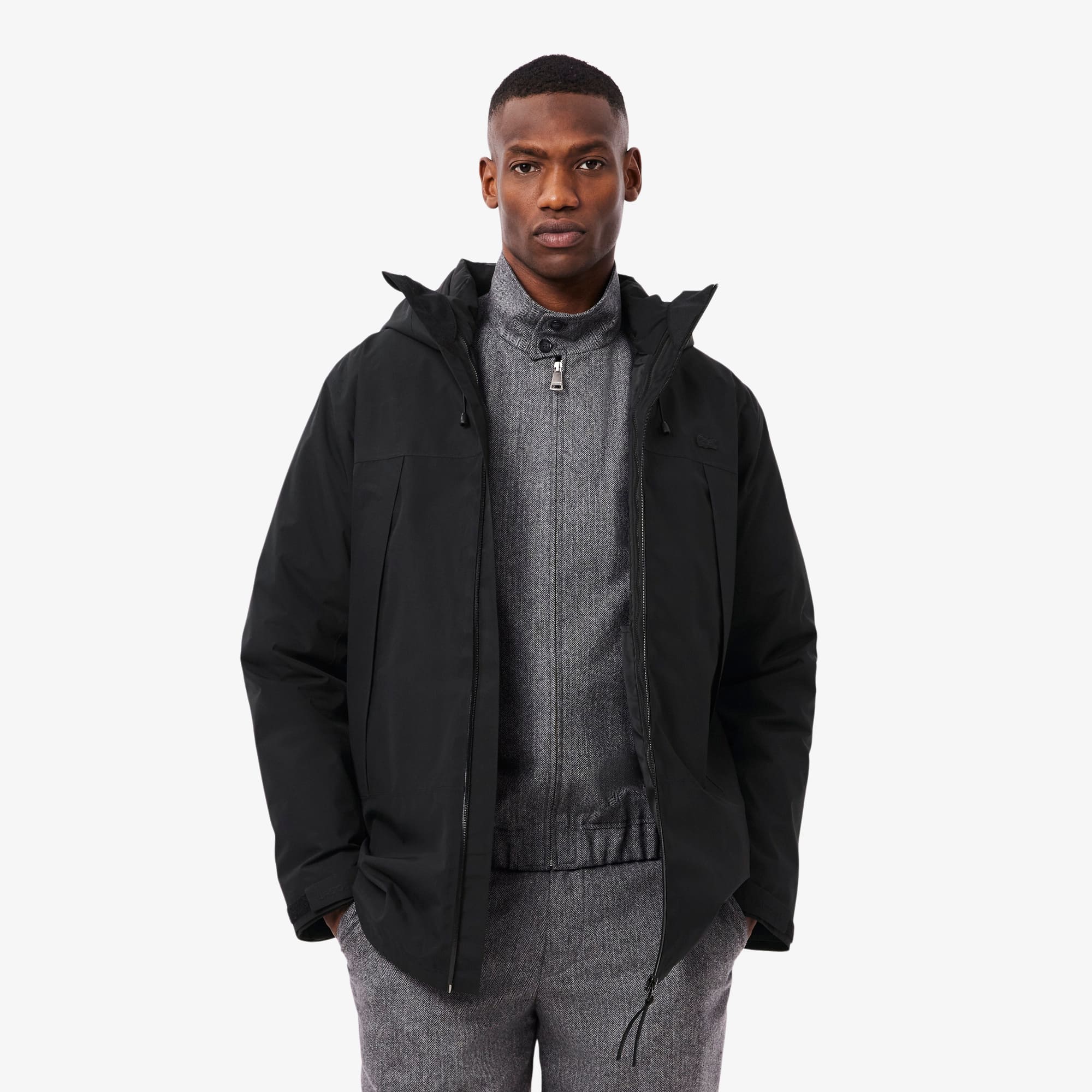 Lacoste Men's 3-in-1 Water-repellent Padded Parka - 50 - M In Black