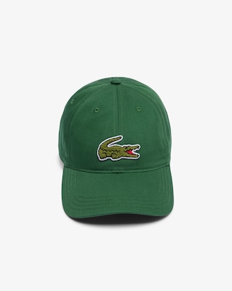 Unisex Crocodile Badge Cotton Twill Cap