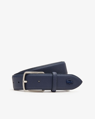 Engraved Buckle Piqu&eacute; Canvas Belt