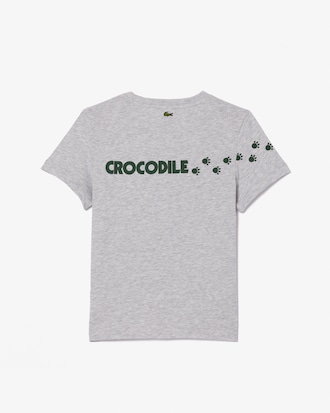 Kids' Crocodile Print Cotton T-Shirt