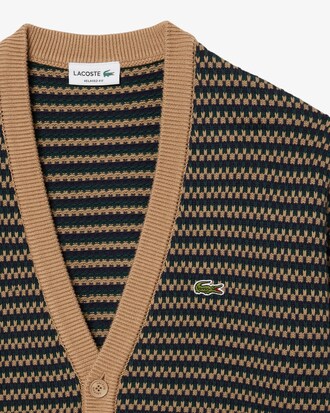 Relaxed Fit Striped Cotton Cardigan
