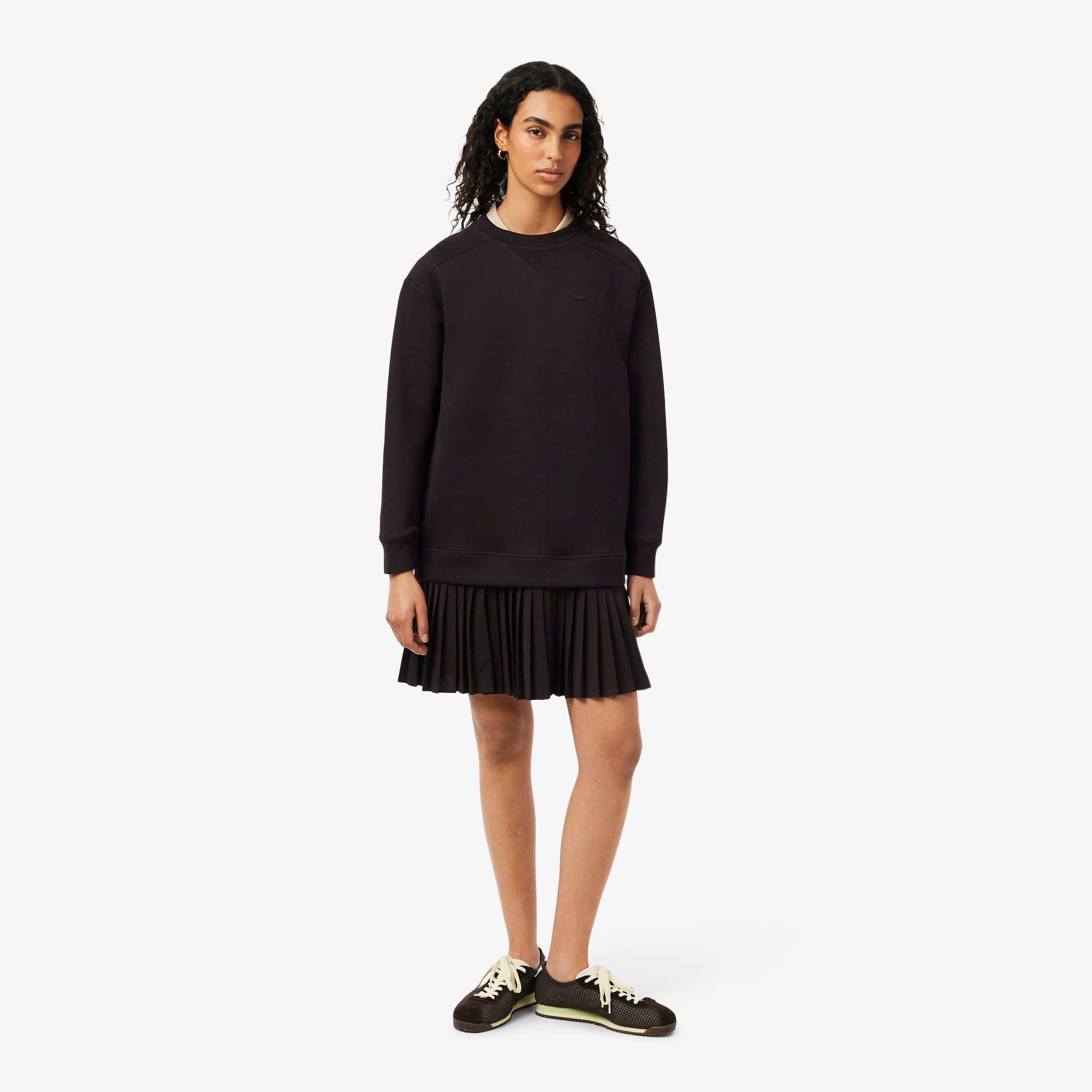 Lacoste Oversized Cotton Sweatshirt Dress