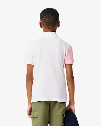 Kids' Contrast Argyle Mini Piqué Polo