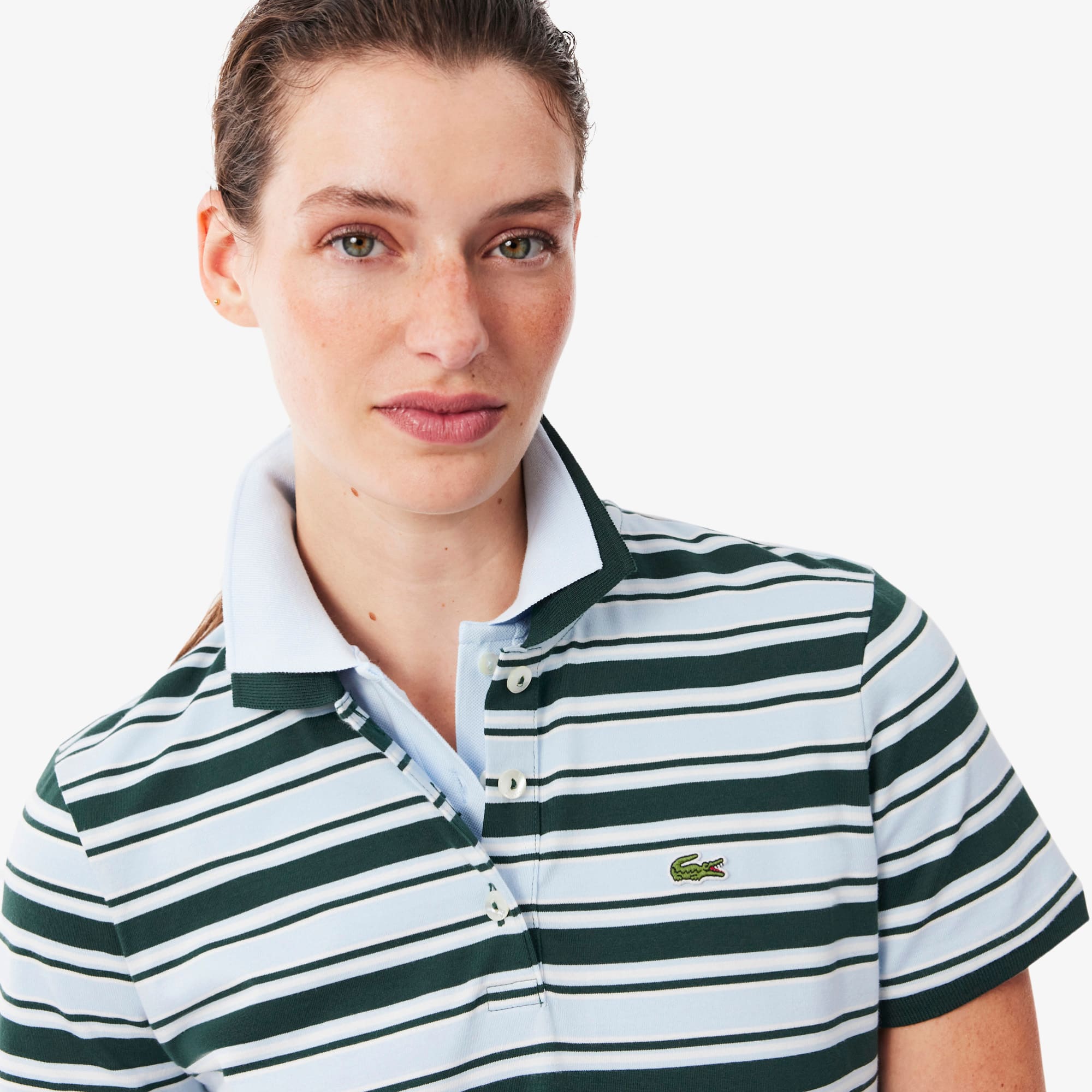 Striped Cotton Polo Dress
