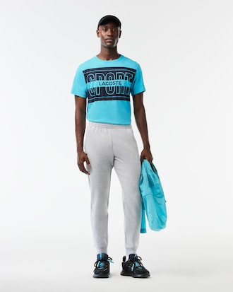 Playera deportiva con estampado de algodón para hombre