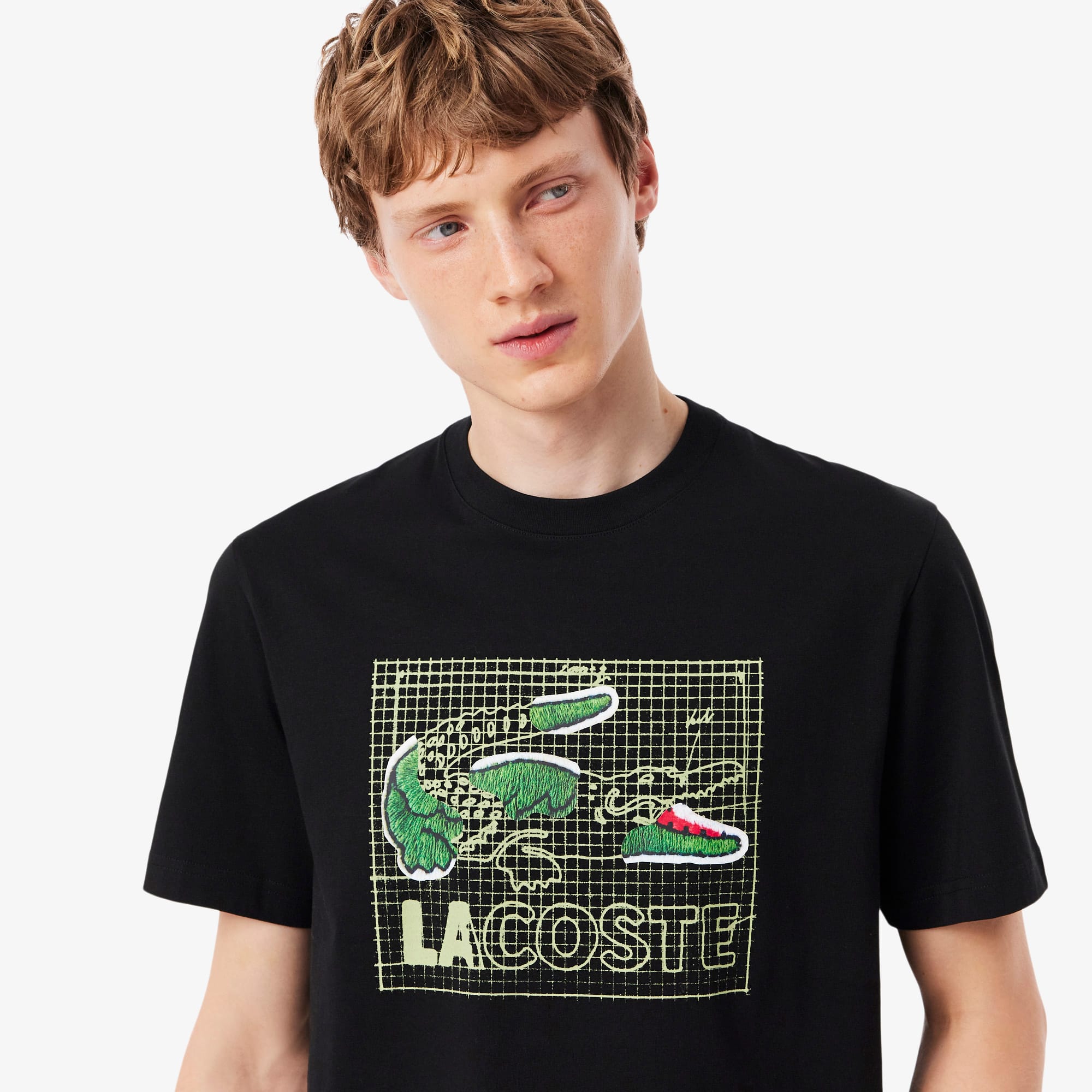 【新品】LACOSTE × JS別注 ミコカノコ 半袖Tシャツ 黒 FR4 LACOSTE / ラコステ 別注 ミコカノコ クルーネック Tシャツ（Tシャツ