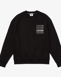 Men&rsquo;s Lacoste L!VE Loose Fit Crew Neck Print Fleece Sweatshirt