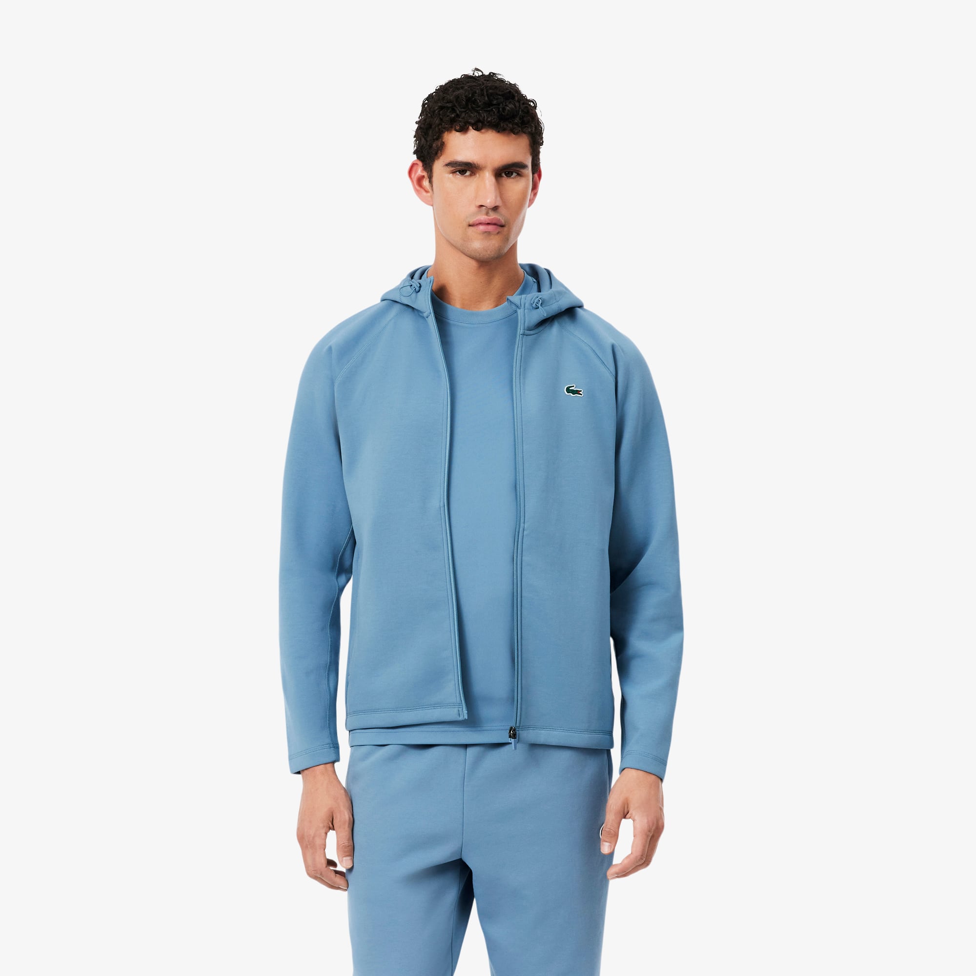 Lacoste Sudadera Deportiva Elástica con Cierre Azul
