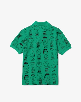 Kids&rsquo; Lacoste x Peanuts Classic Fit Print Organic Cotton Polo Shirt