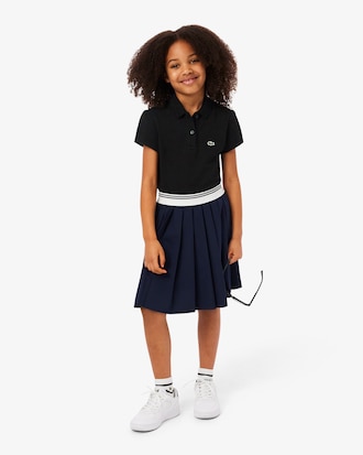 Girls' Scalloped Collar Piqu&eacute; Polo