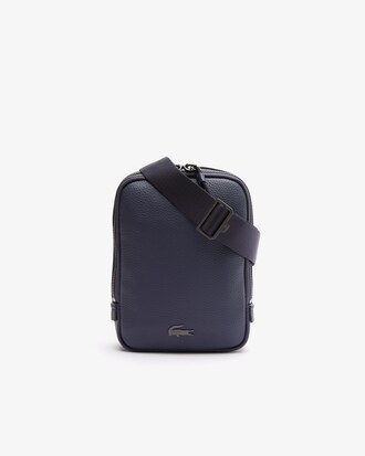 Bolso crossbody vertical Soft Mate de piel granulada mate para hombre