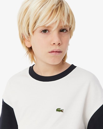 Contrast Trim Cotton T-Shirt