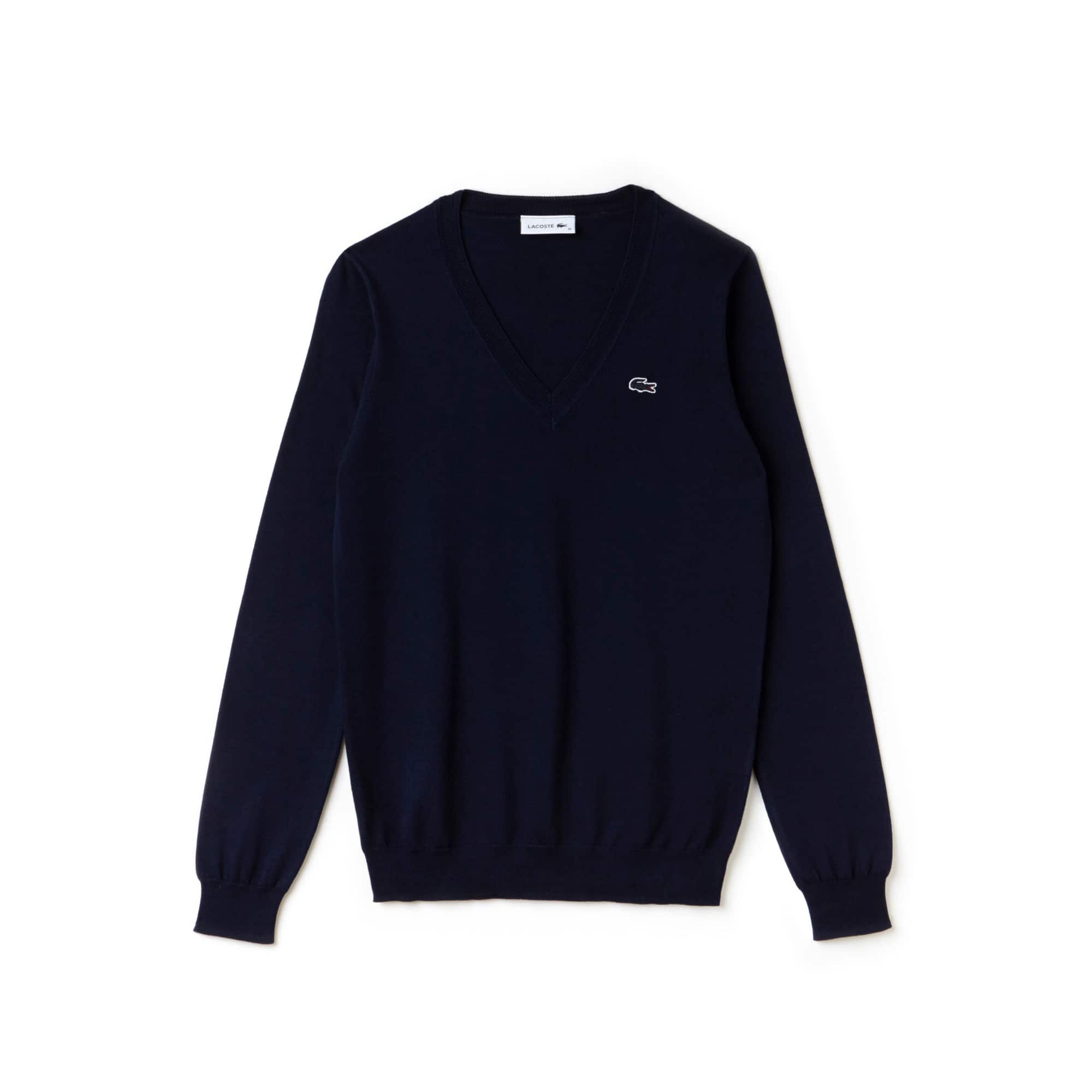 Women's V-Neck Jersey Sweater - Sweaters & Sweatshirts - New In