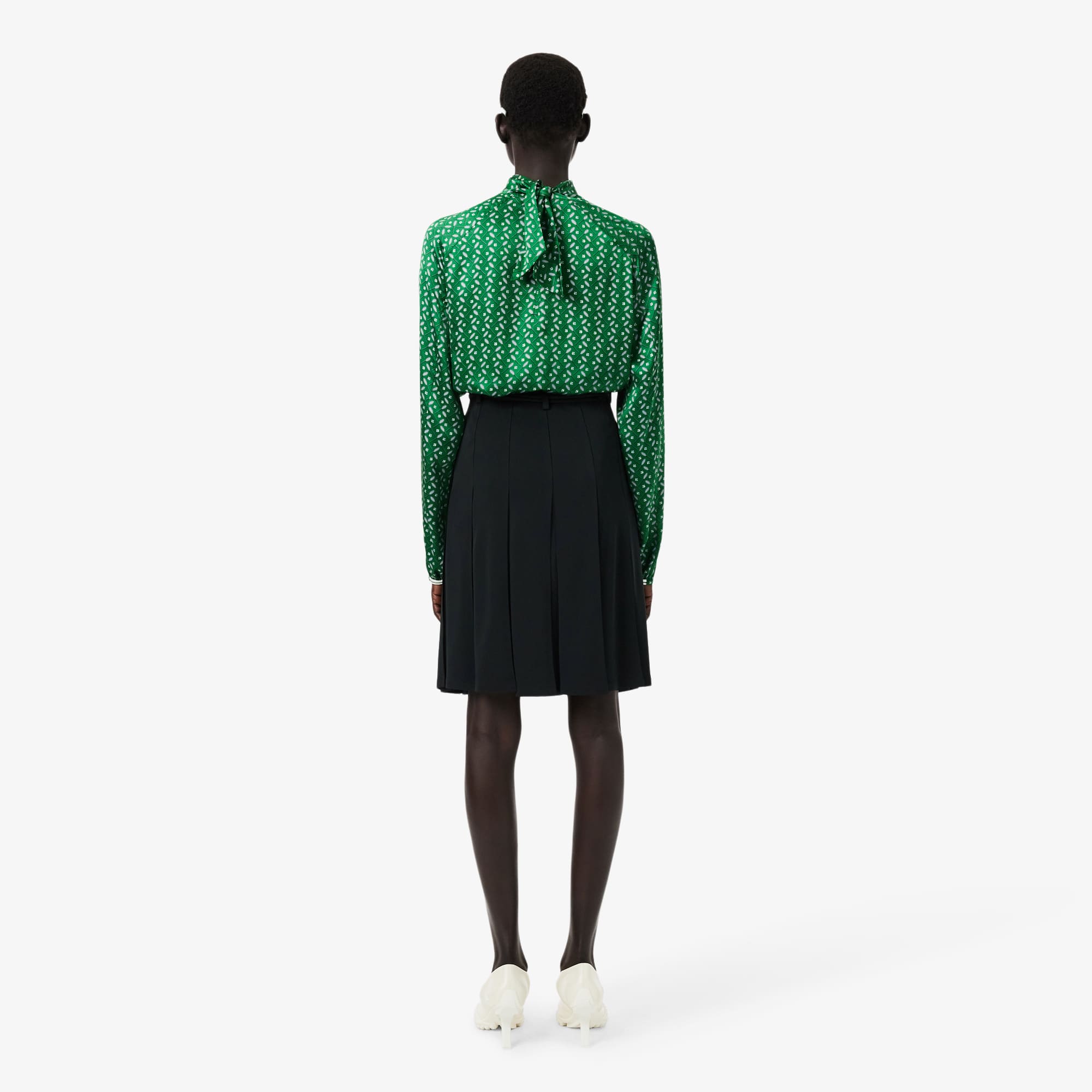 26SS【Jenny Fax】 See Through Skirt / Lime Runway Fluid Pleated Skirt - Shorts & Skirts - New In 2026 | Lacoste
