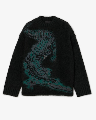 Runway Jacquard Crocodile Sweater