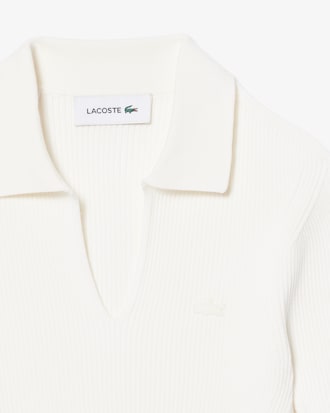 Short Sleeved 3D Knit Polo Shirt