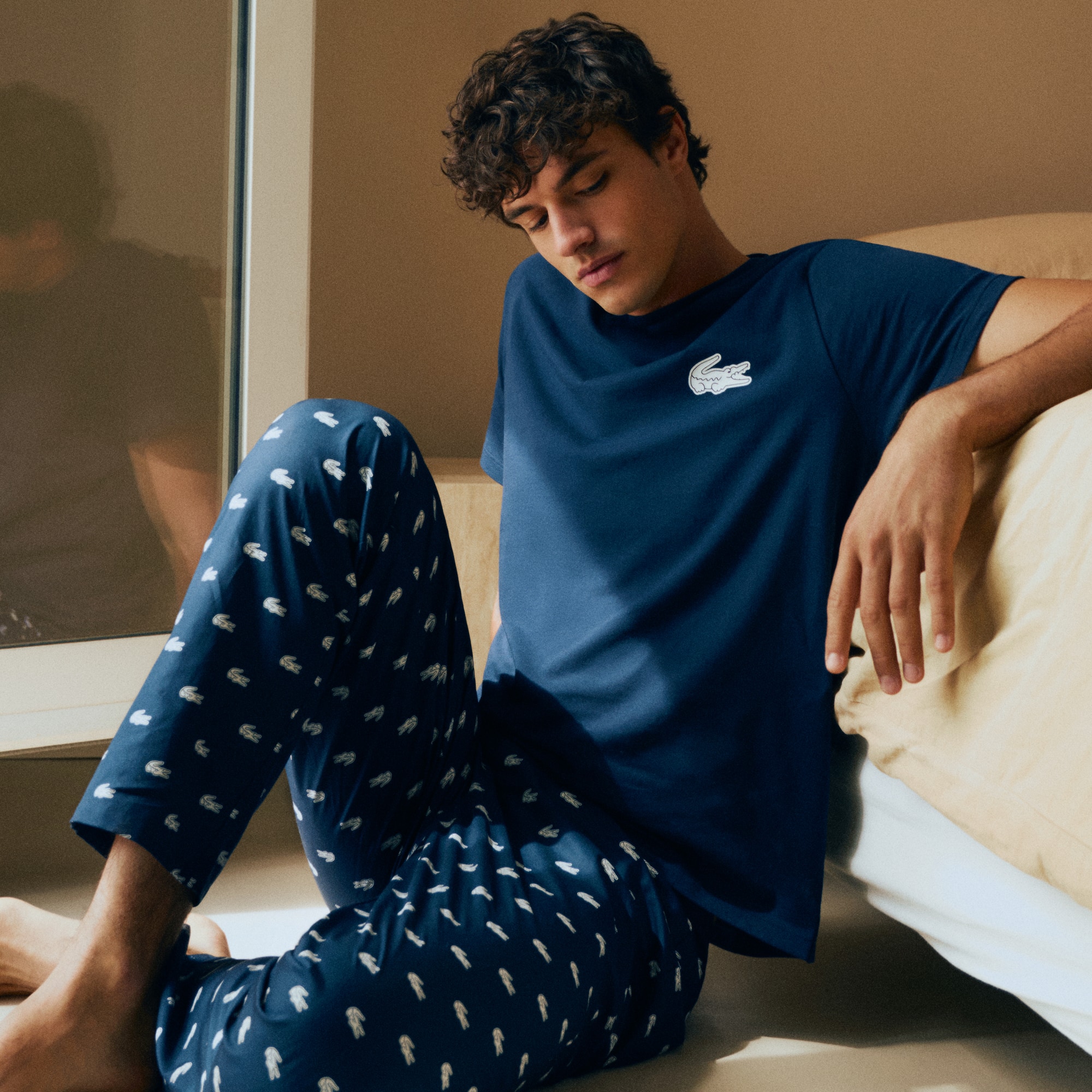 Crocodile Print Cotton Pajama Set