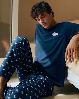 Crocodile Print Cotton Pajama Set