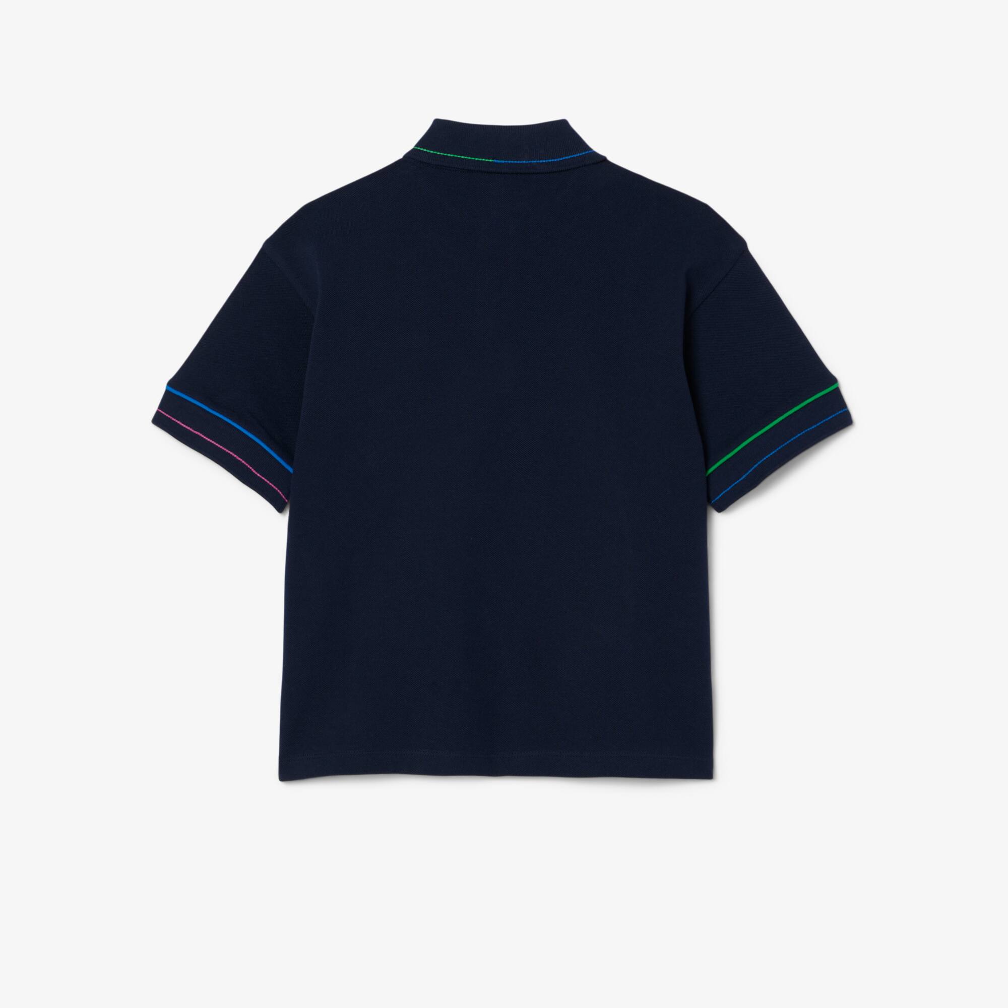Kids' Contrast Accent Petit Piqué Polo - Teens Polos - New In 2026