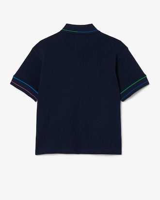 Kids' Contrast Accent Petit Piqué Polo