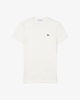 Women's Slim Fit Ribbed Cotton T-Shirt