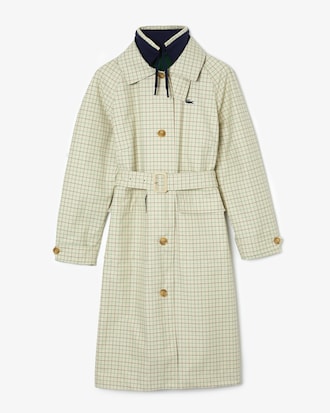 Women’s Heritage Double Collar Check Cotton Blend Trench Coat