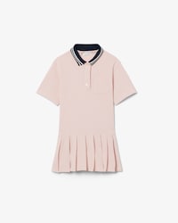 Pleated Skirt Piqu&eacute; Polo Dress