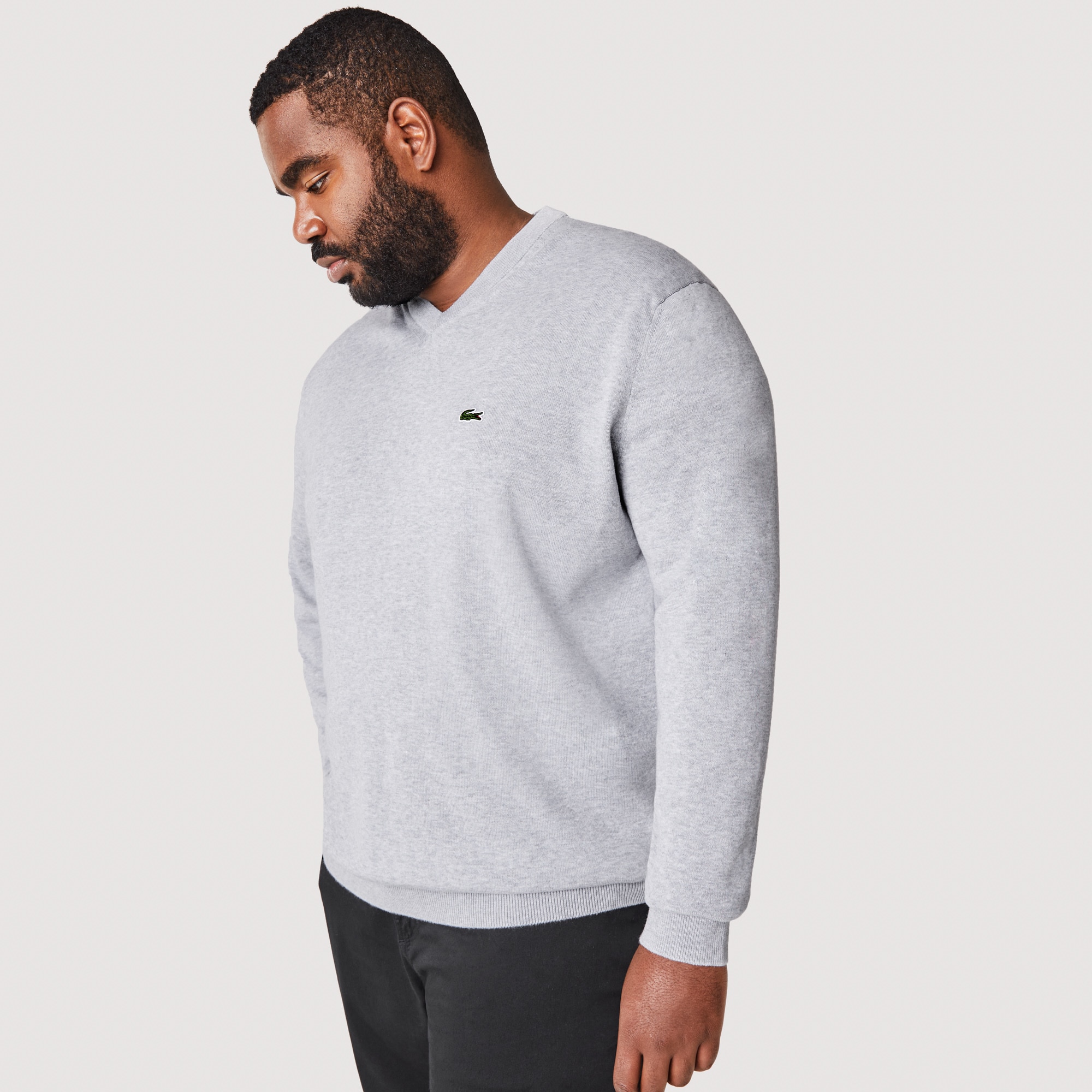 Men's Cotton V-Neck Sweater - Sweaters & Sweatshirts - New In 2026