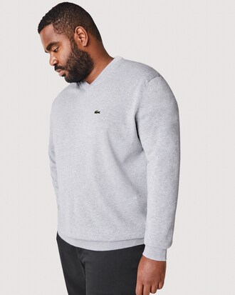 Suéter de algodón con cuello en V para hombre