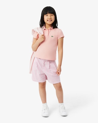 Girls' Scalloped Collar Piqu&eacute; Polo